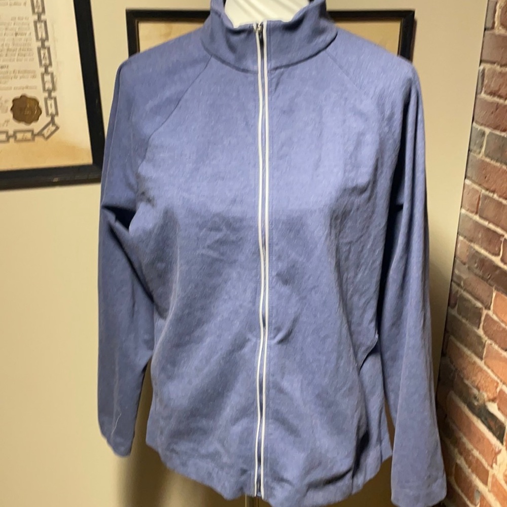Womens XL LL bean cotton/poly long sleeve full zip